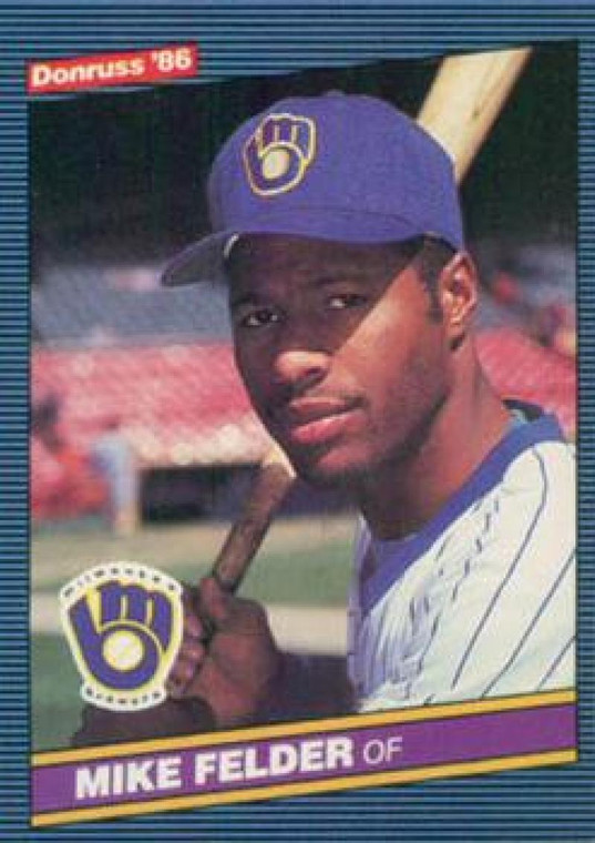 1986 Donruss #634 Mike Felder NM-MT RC Rookie Milwaukee Brewers 