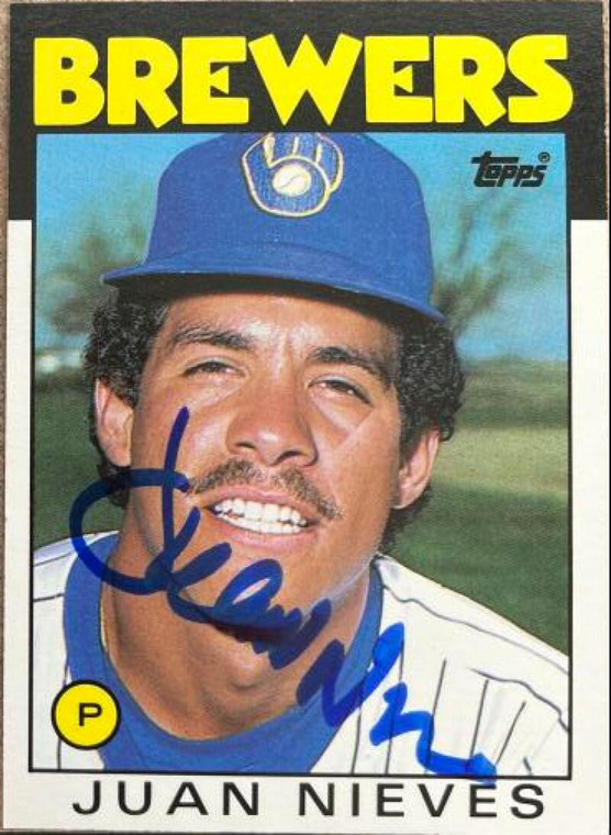 Juan Nieves Autographed 1986 Topps Traded #79T 