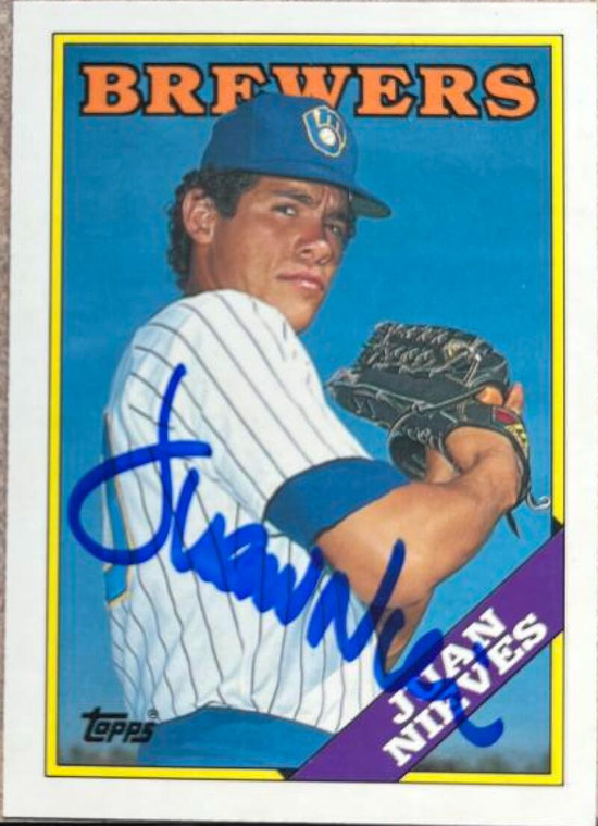 Juan Nieves Autographed 1988 Topps Tiffany #515