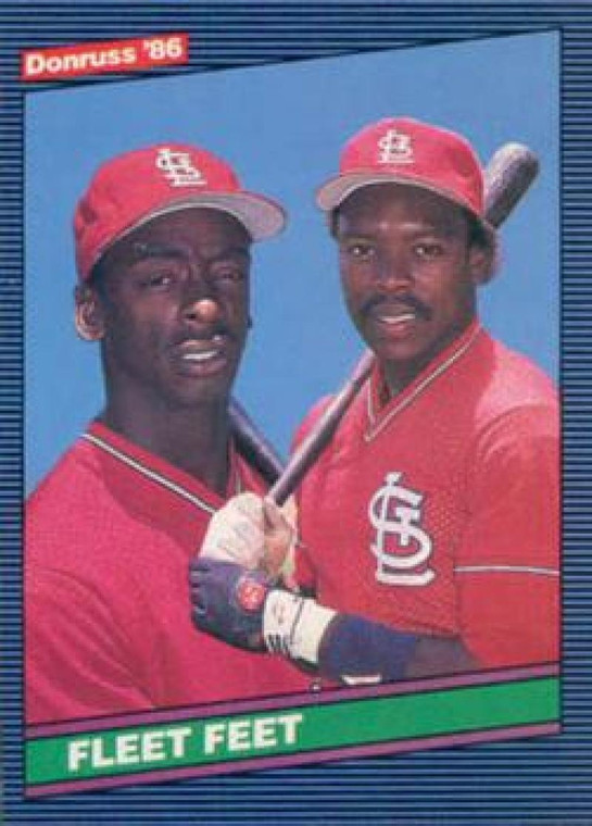 1986 Donruss #651 Willie McGee/Vince Coleman Fleet Feet NM-MT St. Louis Cardinals 