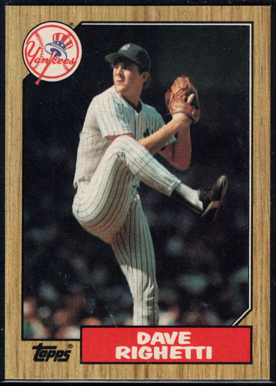1987 Topps #40 Dave Righetti NM-MT New York Yankees 