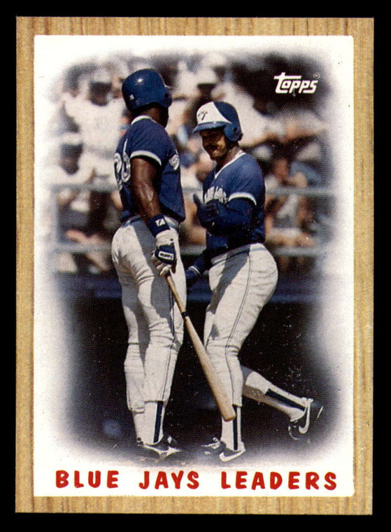 1987 Topps #106 George Bell/Willie Upshaw Blue Jays Team NM-MT Toronto Blue Jays 
