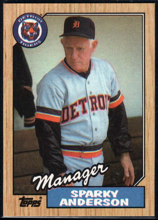 1987 Topps #218 Sparky Anderson MG NM-MT Detroit Tigers 