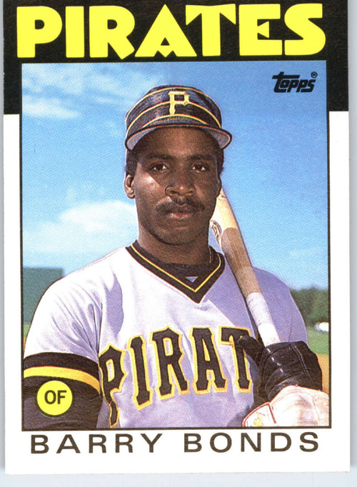 1986 Topps Traded Baseball Card # 11T Barry Bonds Rookie Pirates NM