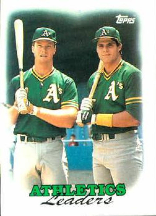 1988 Topps #759 Mark McGwire/Jose Canseco A's Team Leaders NM-MT