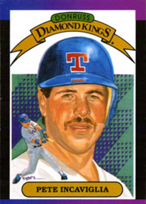 1990 Donruss #48 Pete Incaviglia NM-MT Texas Rangers - Under the