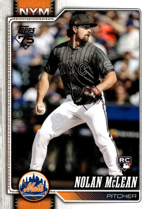 2026 Topps #214 Nolan McLean NM-MT RC Rookie New York Mets - Under 