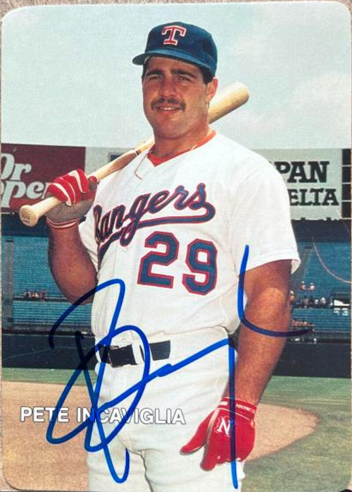 Pete Incaviglia Signed 1989 Mother's Cookies Baseball Card - Texas Ran –  PastPros