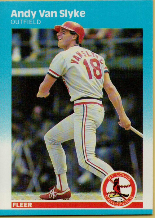 1985 Fleer #242 Andy Van Slyke UER VG St. Louis Cardinals