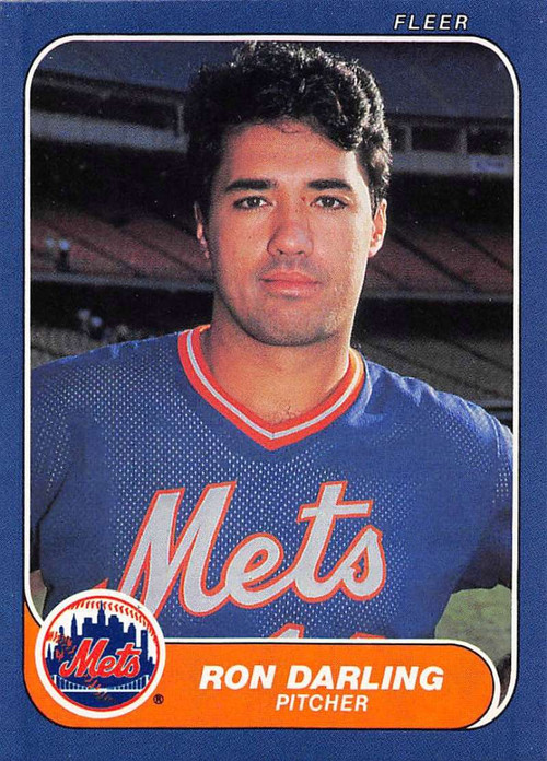 1986 Fleer #77 Ron Darling VG New York Mets - Under the