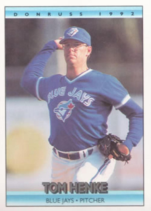 1992 Upper Deck #395 Tom Henke VG Toronto Blue Jays - Under the