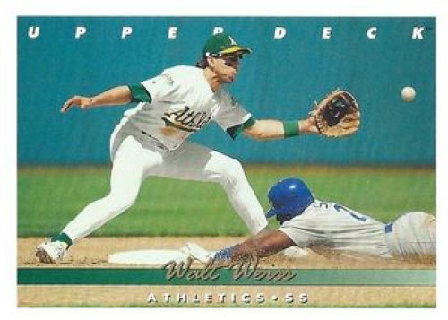 1989 Upper Deck #374 Walt Weiss VG Oakland Athletics - Under the