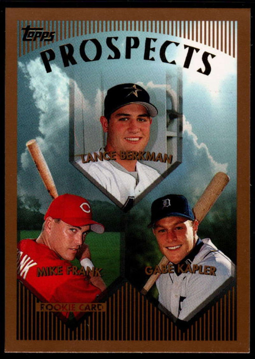 LANCE BERKMAN / GABE KAPLER / MIKE FRANK - 1998 TOPPS PROSPECTS