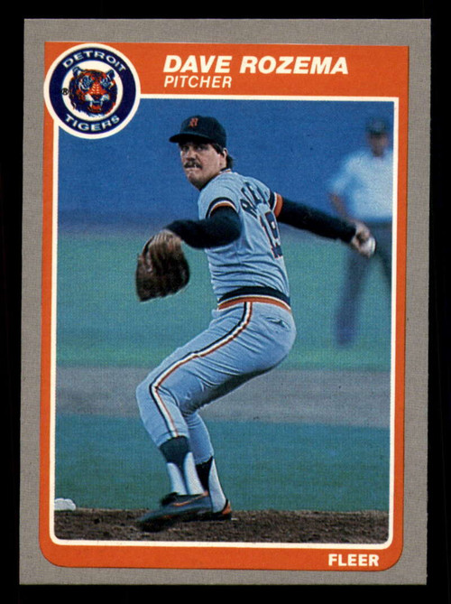 1985 Fleer #21 Dave Rozema VG Detroit Tigers - Under the Radar Sports