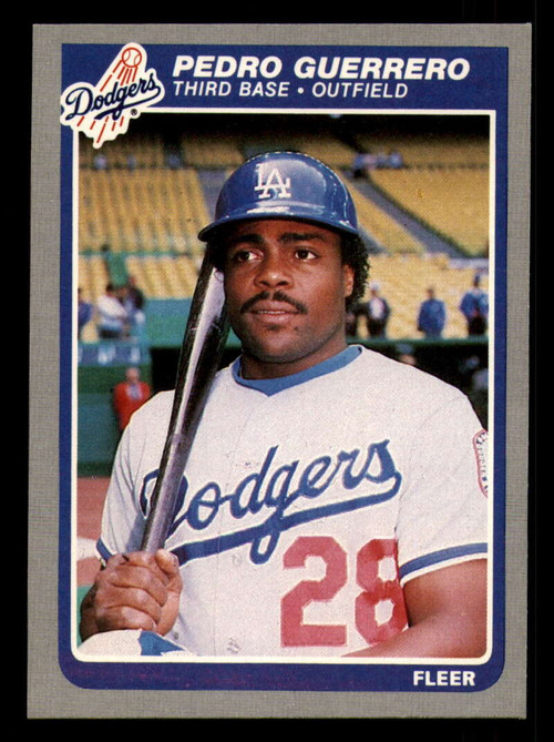 Pedro Guerrero - Dodgers #130 Fleer 1986 Baseball Trading Card