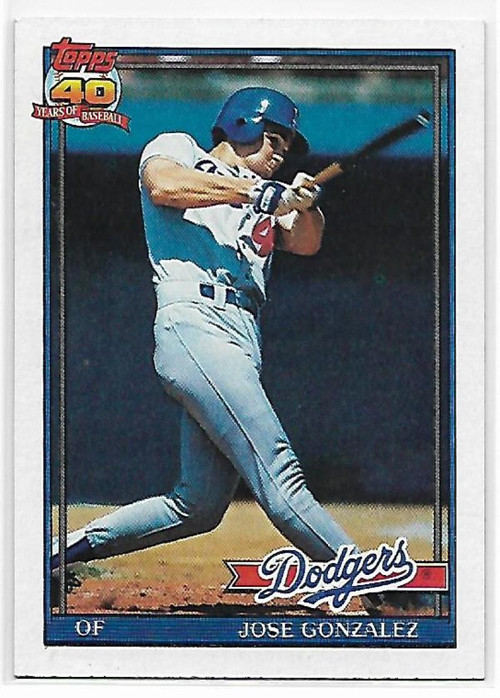 1991 Topps #80a Fernando Valenzuela ERR VG Los Angeles Dodgers