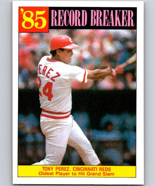 1985 Topps #675 Tony Perez VG Cincinnati Reds