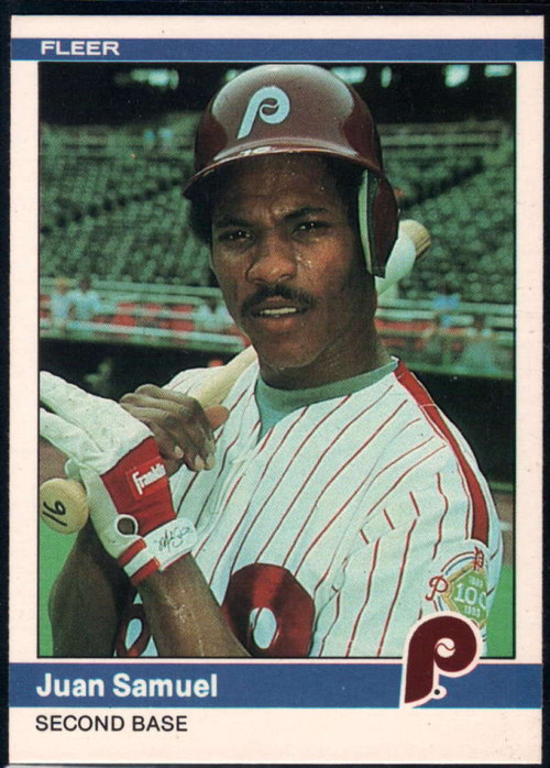 Juan Samuel autographed Baseball Card (Philadelphia Phillies) 1985