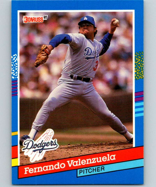 1991 Topps #80a Fernando Valenzuela ERR VG Los Angeles Dodgers