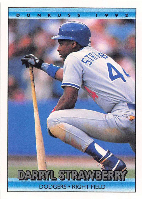 Darryl Strawberry - Dodgers - #9 Score 1992 Baseball Trading Card