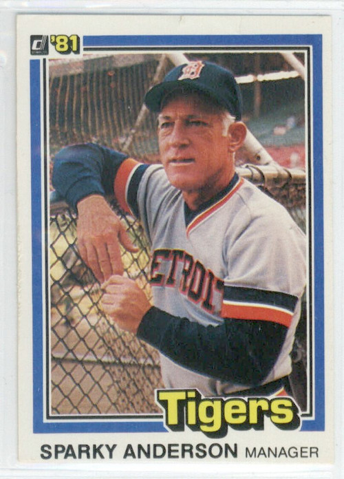 1981 Fleer #460 Sparky Anderson MG VG Detroit Tigers - Under the Radar  Sports