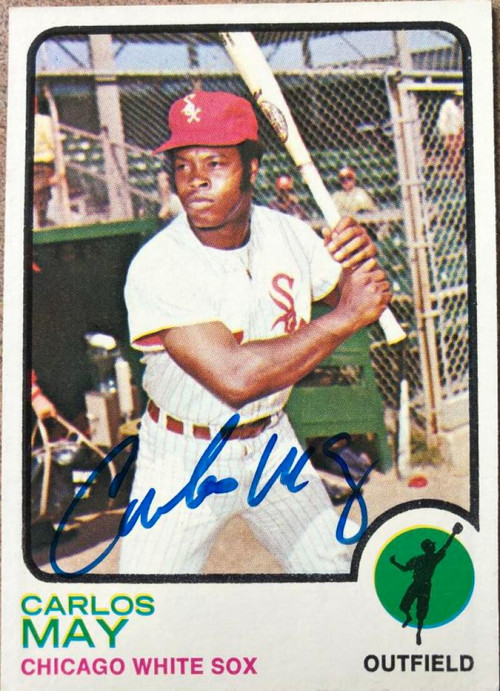 Carlos May signed Chicago White Sox 1971 Topps Baseball Card