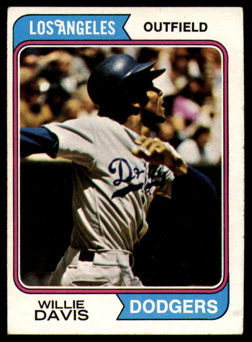 Willie Davis of Los Angeles Dodgers Topps Baseball Poster 