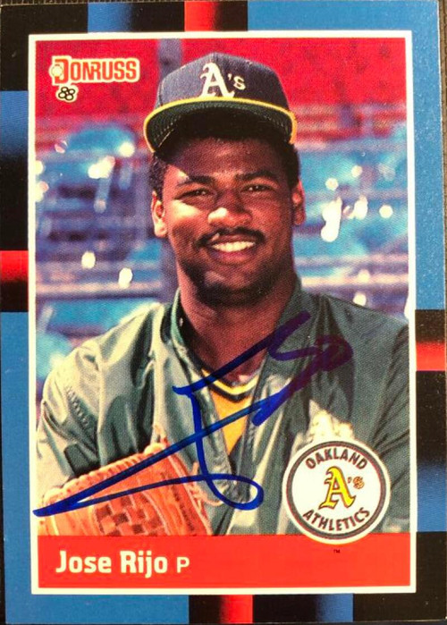 Jose Rijo On Card Auto Autographed 1988 Donruss Baseball Card #548