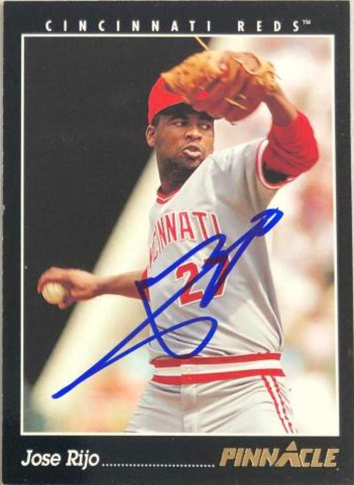 Jose Rijo autographed Baseball Card (Cincinnati Reds) 1995 Pinnacle #223