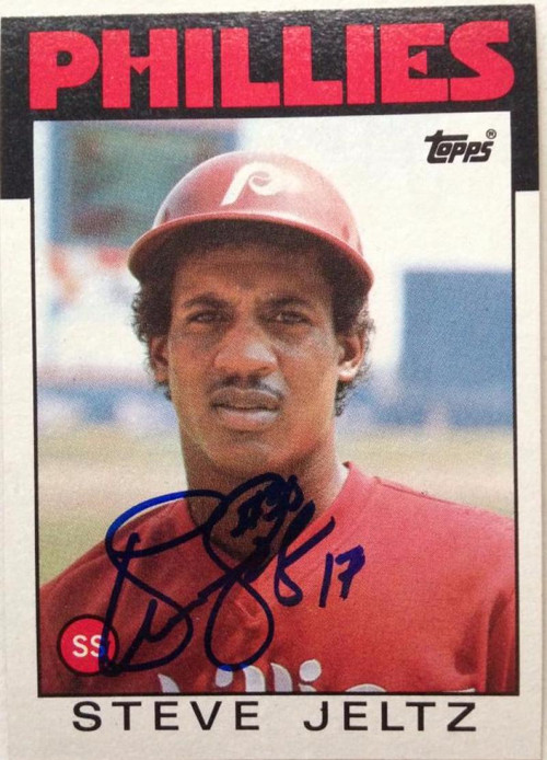 Steve Jeltz Autographed 1986 Topps #453 - Under the Radar Sports
