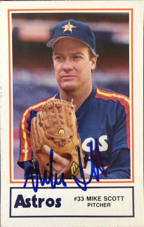 Mike Scott Autographed 1985 Fleer Card #361 Houston Astros SKU #187937