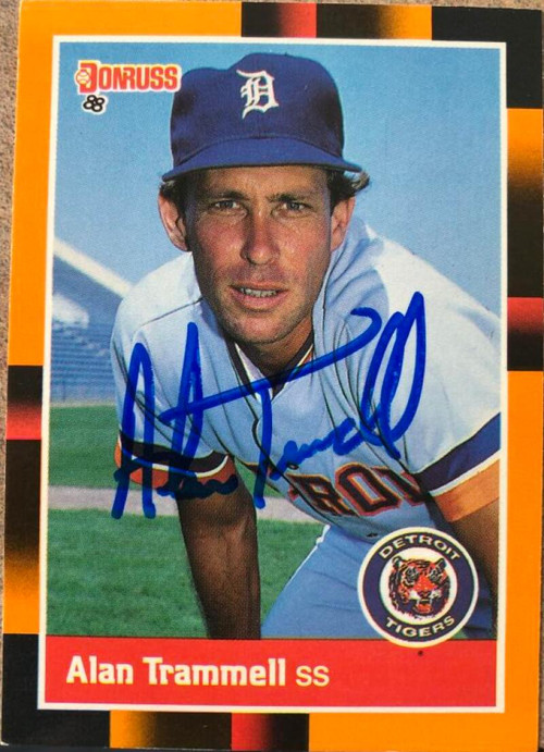 Autographed ALAN TRAMMELL 1988 Score Card