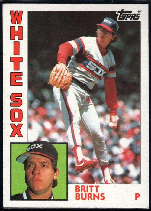 BRITT BURNS in action 1983 Chicago White Sox Photo (c)