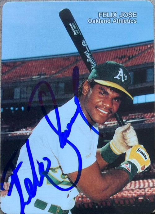 Jose Rijo Signed 1986 Mother's Cookies Baseball Card - Oakland A's