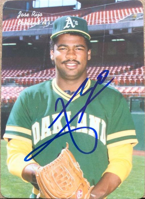 Felix Jose Autographed 1989 Oakland Athletics Mother's Cookies #22