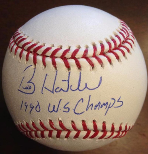 SOLD 3537 Billy Hatcher Autographed and Inscribed ROMLB Baseball ...