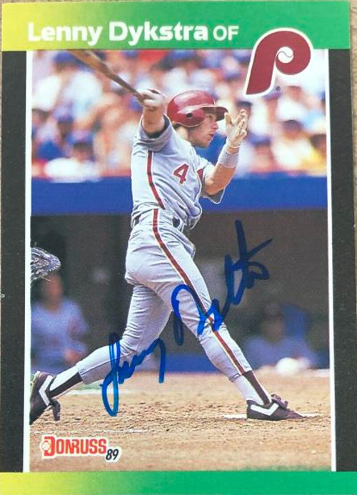 Lenny Dykstra Autographed 1988 Donruss Baseball's Best #264