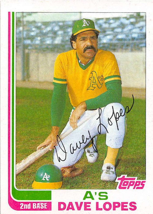 Davey Lopes autographed Baseball Card (Oakland Athletics) 1985 Topps #12