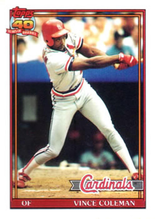 1990 Topps #6 Vince Coleman RB VG St. Louis Cardinals - Under the Radar  Sports