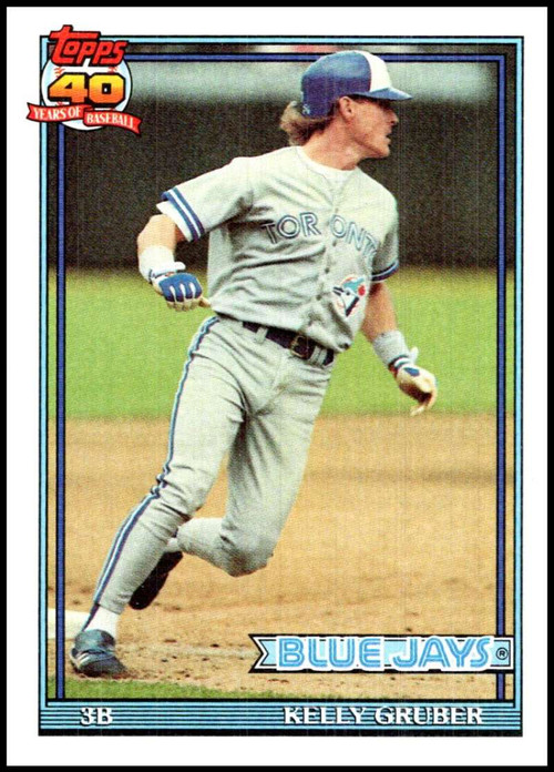 Kelly Gruber (All Star) #388 Topps 1991 Baseball Card (Toronto Blue Jays)  VG