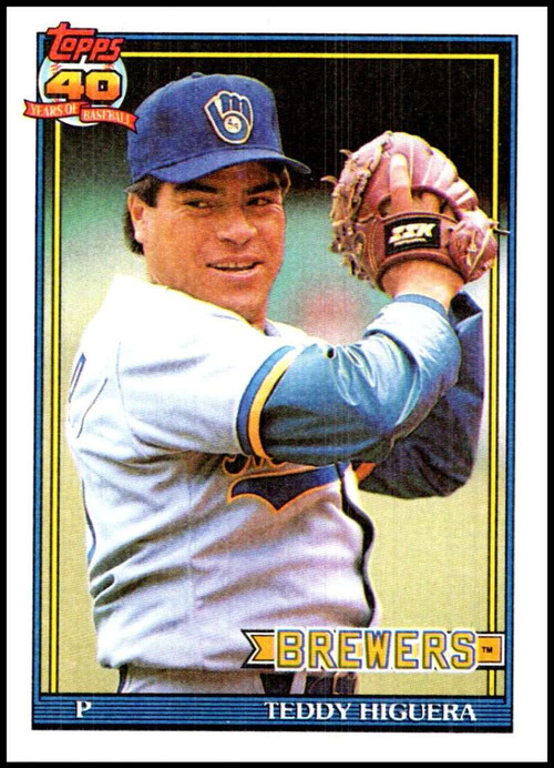  1990 Donruss Best of the AL Baseball #92 Teddy Higuera  Milwaukee Brewers Official MLB Trading Card From The Leaf Company :  Collectibles & Fine Art