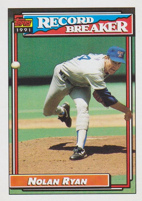 1991 Topps #6 Nolan Ryan RB VG Texas Rangers - Under the Radar Sports