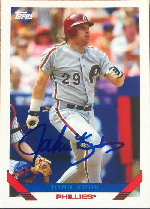 John Kruk Signed 2022 Topps Archives Snapshots B&W Baseball Card