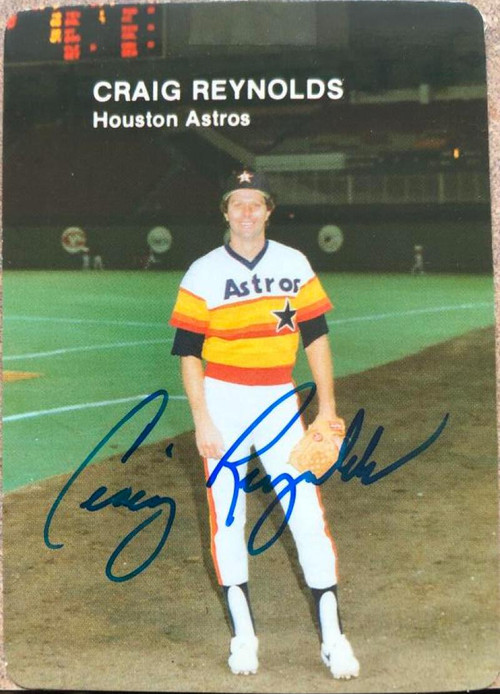 Craig Reynolds autographed Baseball Card (Houston Astros) 1989