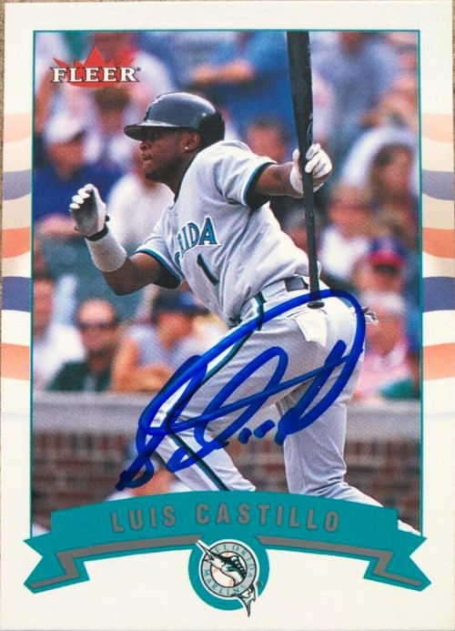 Luis Castillo Signed 2002 Fleer Triple Crown Baseball Card