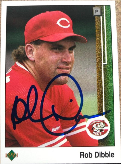 Rob Dibble Signed Baseball - card 1992 Upper Deck #30