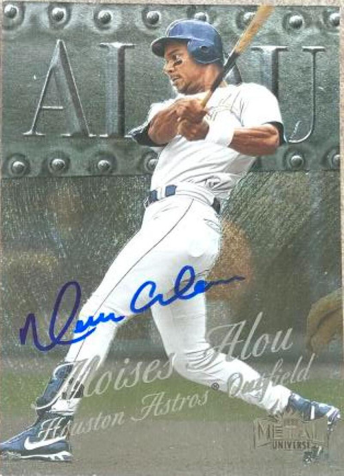 Moises Alou Signed 1997 Metal Universe Baseball Card - Montreal