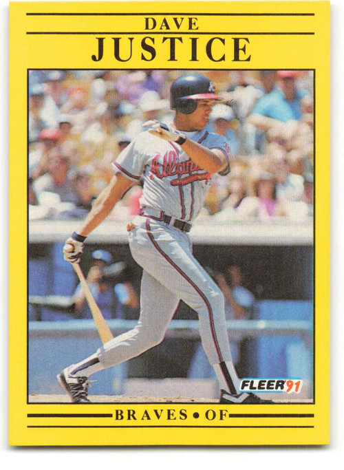 1991 Topps #329 David Justice UER VG Atlanta Braves - Under the Radar Sports