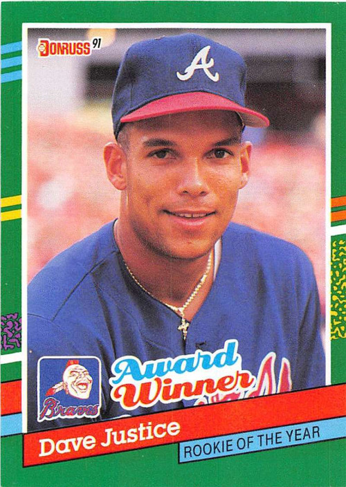 1991 Score #880 David Justice roy VG Atlanta Braves