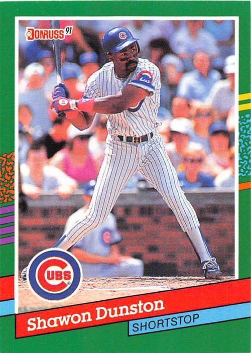  1991 Score #201 Shawon Dunston Chicago Cubs Official